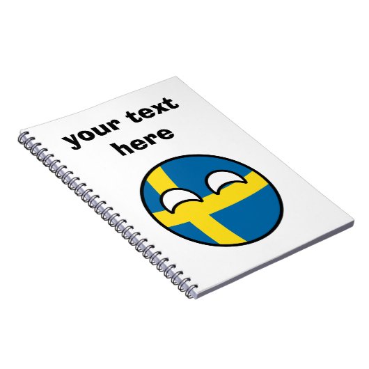 Funny Trending Geeky Zweden Countryball Notitieboek (Rechterzijde)