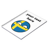 Funny Trending Geeky Zweden Countryball Notitieboek (Linkerzijde)