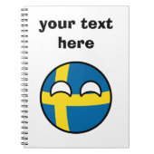 Funny Trending Geeky Zweden Countryball Notitieboek (Voorkant)