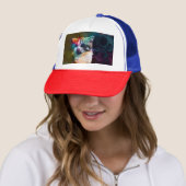 FUNNY TRENDY COLORFUL CAT ART TRUCKER PET (In situ)