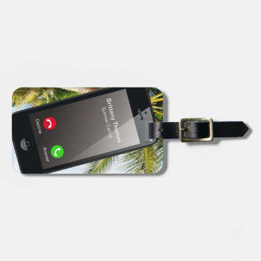 Funny Trendy Phone Travel Luggable Bagagelabel (Voorkant horizontaal)