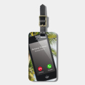 Funny Trendy Phone Travel Luggable Bagagelabel (Voorkant verticaal)