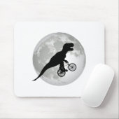 Funny Trex Flying Moon Design Muismat (Met muis)