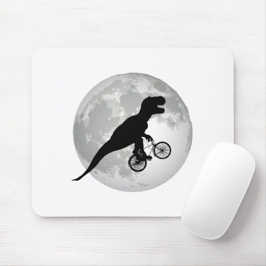 Funny Trex Flying Moon Design Muismat (Met muis)
