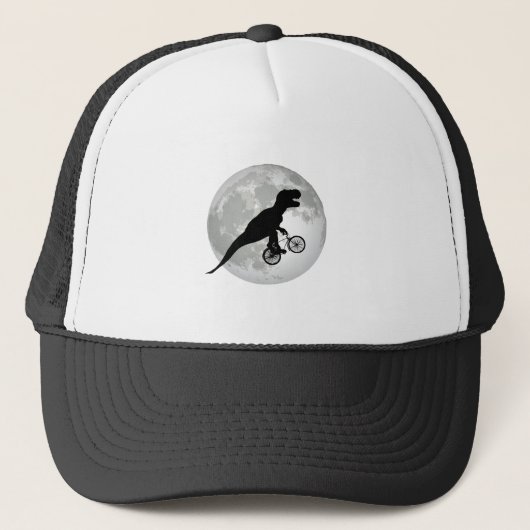 Funny Trex Flying Moon Design Trucker Pet (Voorkant)