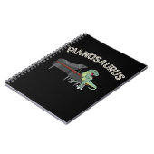 Funny Trex Piano Player Dinosaurs Musicus Notitieboek (Linkerzijde)