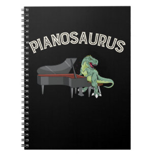 Funny Trex Piano Player Dinosaurs Musicus Notitieboek