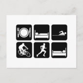 Funny triathlon briefkaart (Voorkant)