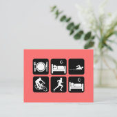 Funny triathlon briefkaart (Staand voorkant)