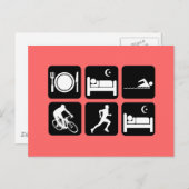 Funny triathlon briefkaart (Voorkant / Achterkant)