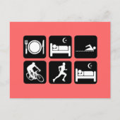 Funny triathlon briefkaart (Voorkant)