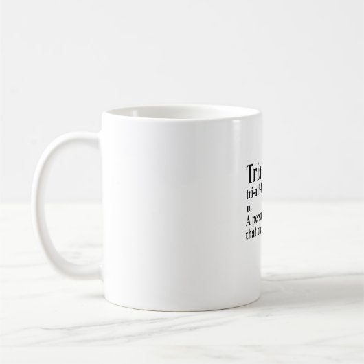 Funny Triathlon Definition - Coffee Mug Koffiemok (Links)