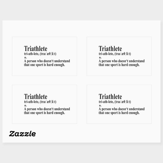 Funny Triathlon Definition - Sticker (Vel)