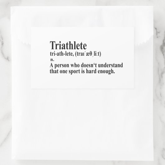 Funny Triathlon Definition - Sticker (Tas)
