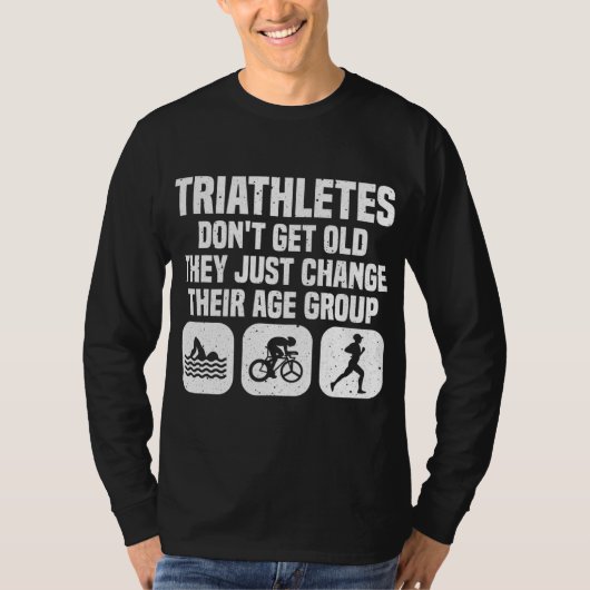 Funny Triathlon Design Mannen Women Triathletes Sw T-shirt (Voorkant)