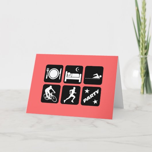 Funny triathlon kaart (Voorkant)