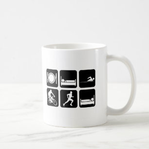Funny triathlon koffiemok