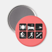 Funny triathlon magneet (Voorkant / Achterkant)