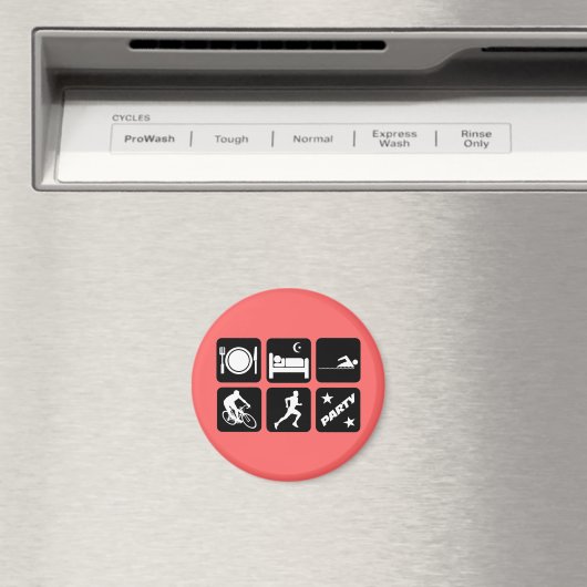 Funny triathlon magneet (Insitu (Vaatwasser))