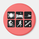 Funny triathlon magneet (Voorkant)