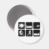 Funny triathlon magneet (Voorkant / Achterkant)