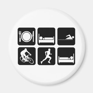 Funny triathlon magneet