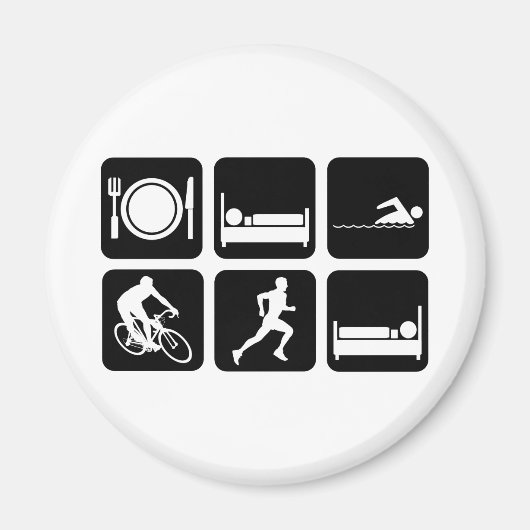 Funny triathlon magneet (Voorkant)