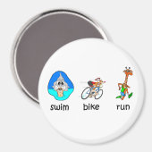 Funny triathlon magneet (Voorkant / Achterkant)
