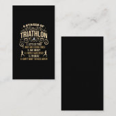Funny Triathlon Quote Crazy Triathlete Sportsman Visitekaartje (Voorkant / Achterkant)