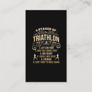 Funny Triathlon Quote Crazy Triathlete Sportsman Visitekaartje