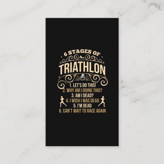 Funny Triathlon Quote Crazy Triathlete Sportsman Visitekaartje (Voorkant)