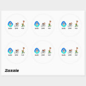 Funny triathlon ronde sticker (Vel)