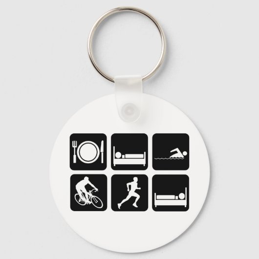 Funny triathlon sleutelhanger (Voorkant)