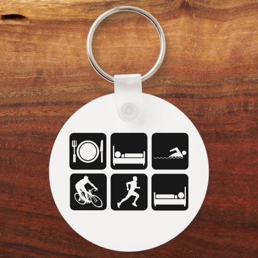 Funny triathlon sleutelhanger (Voorkant)