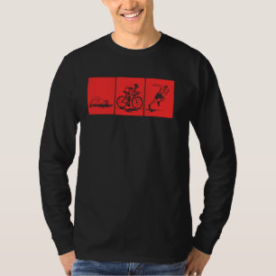 Funny Triathlon Swim Bike run Mannen Vrouwen Triat T-shirt