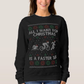 Funny Triathlon Ugly KerstSweater voor Triathl Trui (Voorkant)