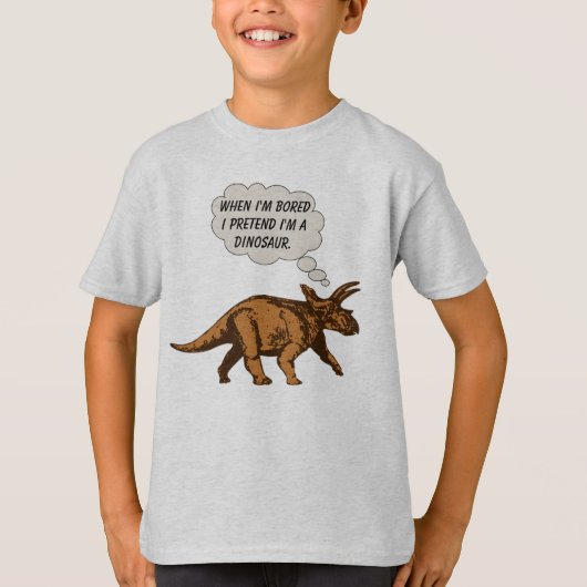 Funny Triceratops Dinosaur T-shirt (Voorkant)