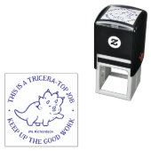 Funny Triceratops Dinosaur top job leraar beloning Zelfinktende Stempel (In situ)