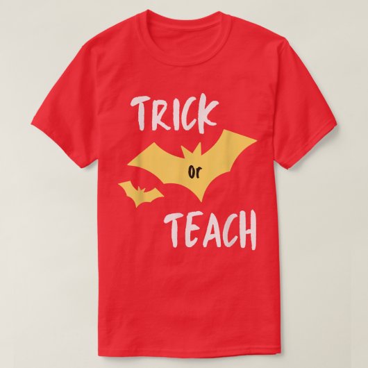 Funny TRICK OF TEACH Halloween Teacher Spooky Clas T-shirt (Design voorkant)