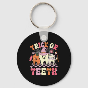 Funny Trick of Teeth Halloween Dental Hygienist Sleutelhanger