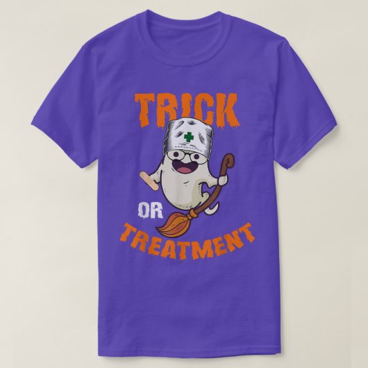 Funny Trick of Treatment Ghost Nurse outfit for Ha T-shirt (Design voorkant)