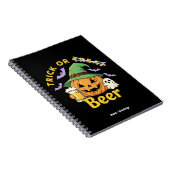 Funny Trick Or Treat Halloween Beer Party Design Notitieboek (Rechterzijde)