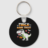 Funny Trick Rawr Treat Dinosaur T Rex Halloween To Sleutelhanger (Voorkant)