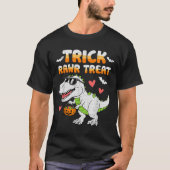 Funny Trick Rawr Treat Dinosaur T Rex Halloween To T-shirt (Voorkant)
