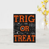 Funny Trig Or Treat Trigonometry Math Teacher Hall Kaart (Gele Bloem)