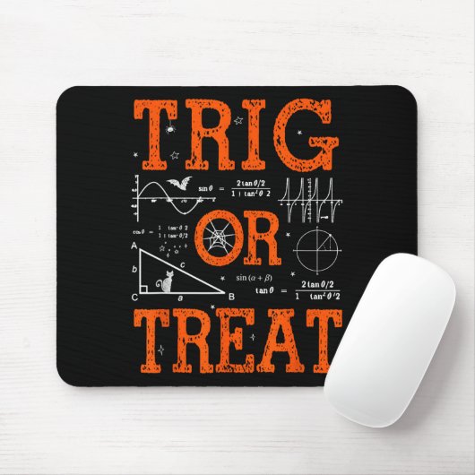 Funny Trig Or Treat Trigonometry Math Teacher Hall Muismat (Met muis)