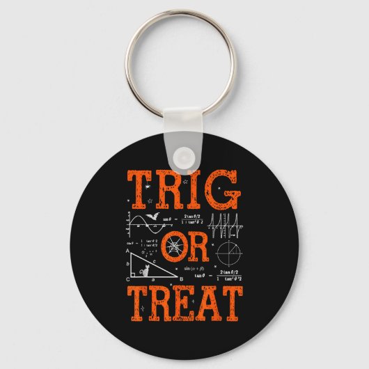 Funny Trig Or Treat Trigonometry Math Teacher Hall Sleutelhanger (Voorkant)
