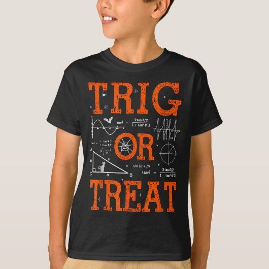 Funny Trig Or Treat Trigonometry Math Teacher Hall T-shirt (Voorkant)