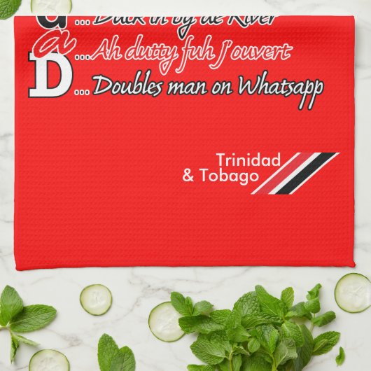 Funny Trini Description 3 Theedoek (Gevouwen)