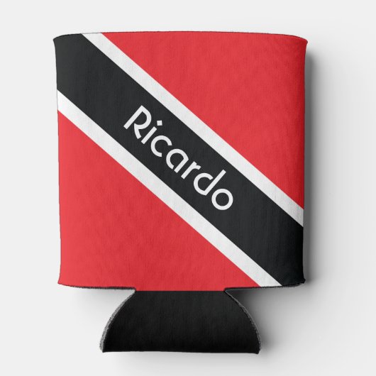 Funny Trini Description on Black Blikjeskoeler (Achterkant)